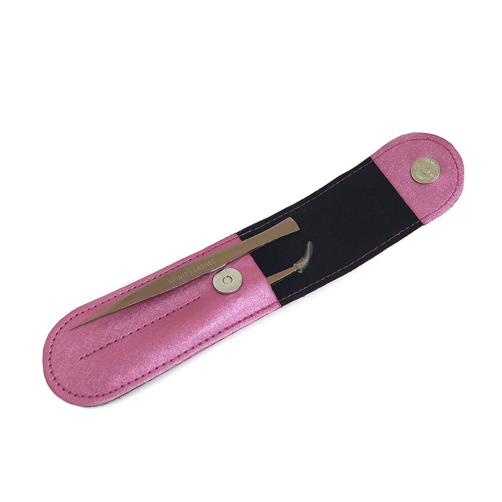 Kétrészes szempilla csipesz tok-Pink